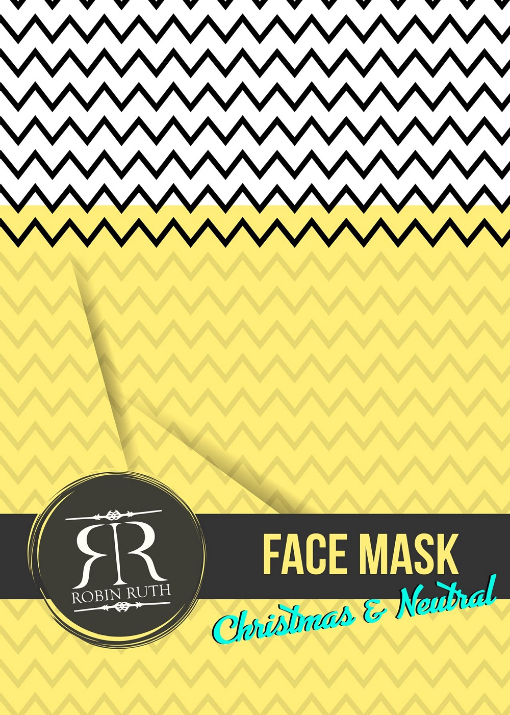 robin ruth face mask christmas logo